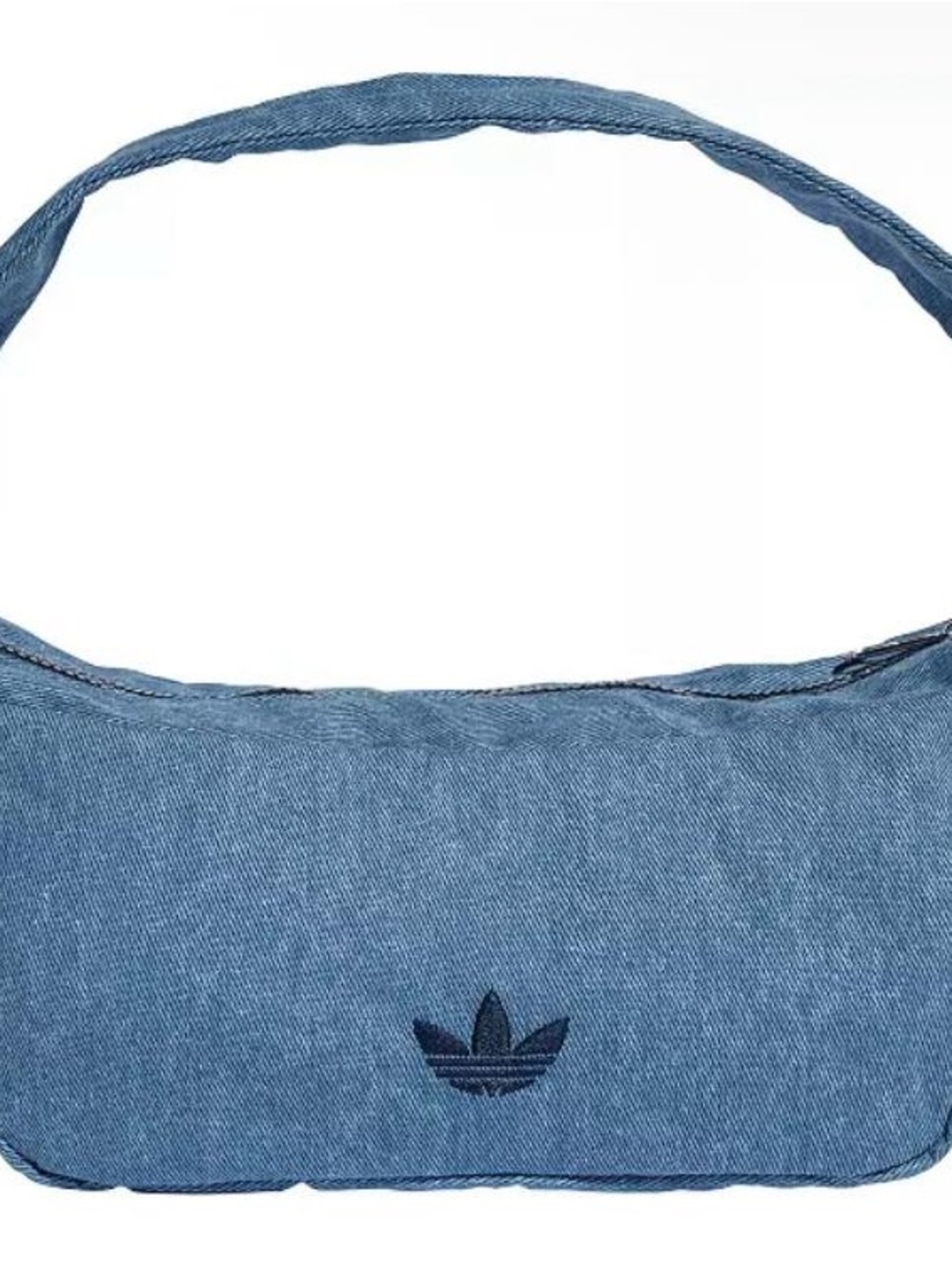 adidas Denim Shoulder Bag in Light Blue with Trefoil